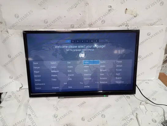 BOXED TOSHIBA 32" LED BACKLIGHT TV WITH STAND, POWER LEAD AND REMOTE