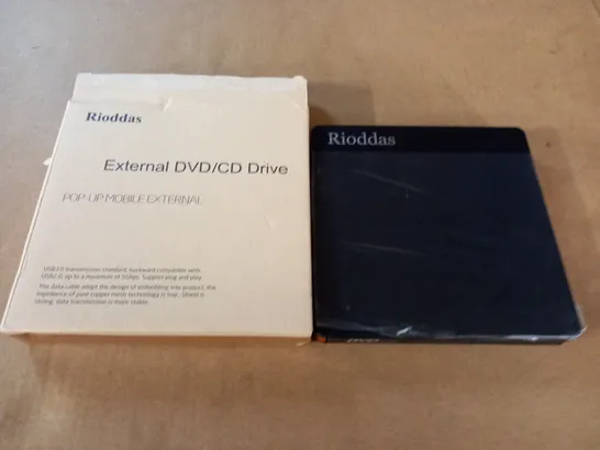 BOXED RIODDAS EXTERNAL DVD/CD DRIVE