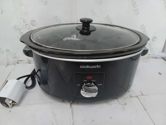 BOXED COOKWORKS SLOW COOKER IN BLACK