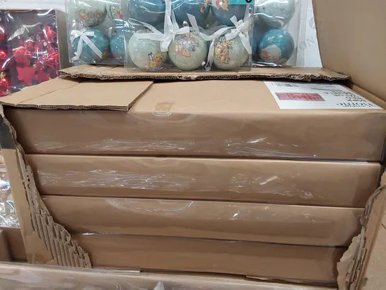 LOT OF APPROXIMATELY 8X 60PCS BRAND NEW BAUBLES SETS, 3X 6PCS BRAND NEW WINNIE THE POOH BAUBLES (3 ITEMS)