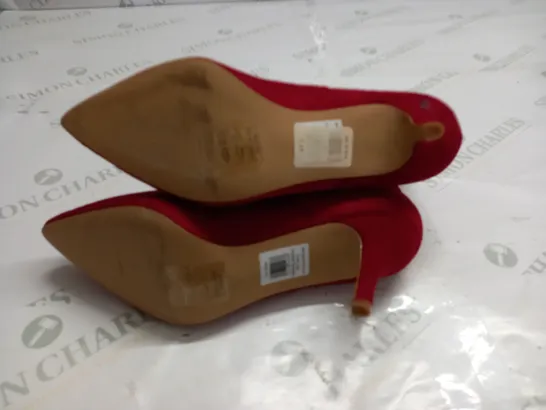 JOHN LEWIS OLIVIA RED PULL ON STILETTOS - 6