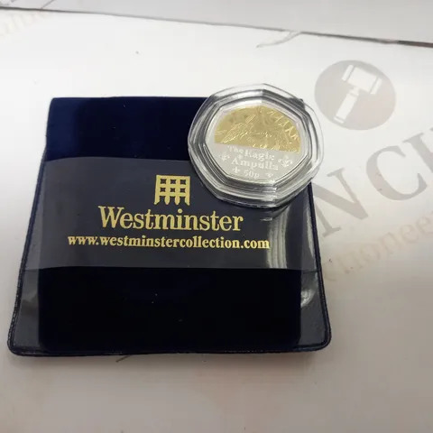 WESTMINSTER `THE EAGLE AMPULLA` COLLECTABLE 50P COIN