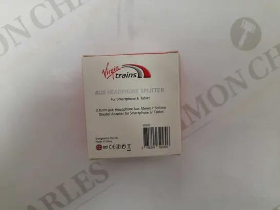 BOX OF APROX 10 VIRGIN TRAINS AUX HEADPHONES SPLITTERS 3.5MM