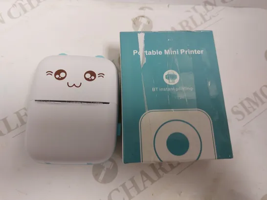 BT INSTANT PRINTING PORTABLE MINI PRINTER - BLUE/WHITE