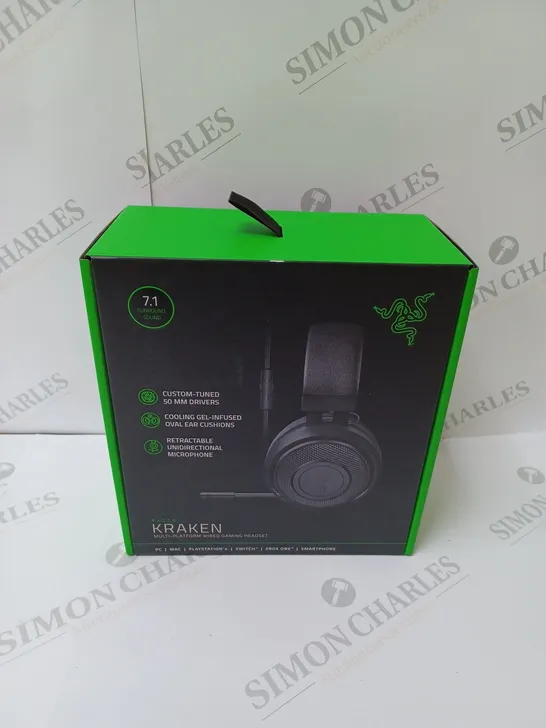 BRAND NEW BOXED RAZER KRAKEN WIRED GAMING HEADSET - BLACK