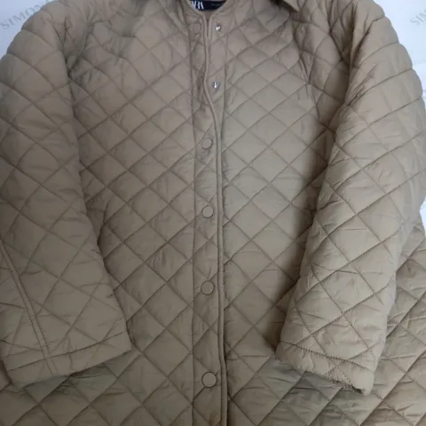 ZARA TAN PADDED JACKET - EUR SMALL