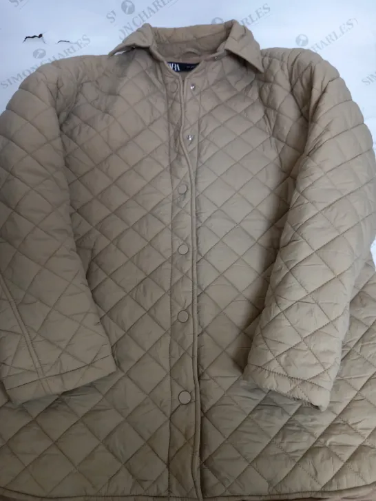 ZARA TAN PADDED JACKET - EUR SMALL