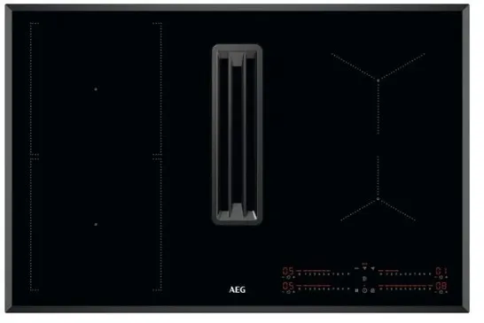 AEG 6000 SERIES SINGLE BRIDGE INDUCTION EXTRACTOR HOB 80cm RECIRCULATING Model CCE84543FB RRP £1666