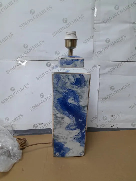 CERAMIC TABLE LAMP MARBLE EFFECT - BASE ONLY 