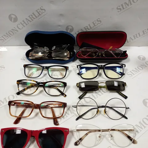 BOX OF 10 ASSORTED EYE & SUNGLASSES IN VARIOUS STYLES	