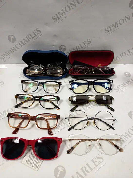 BOX OF 10 ASSORTED EYE & SUNGLASSES IN VARIOUS STYLES	