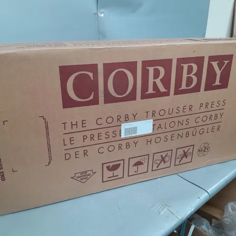 BOXED CORBY 7700 TROUSER PRESS BEECH