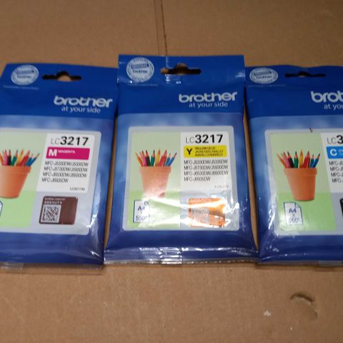 SET OF 3 BROTHER PRINTER INK CARTRIDGES INCLUDES MAGENTA/CYAN/YELLOW