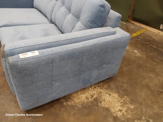 QUALITY BRITISH DESIGNER LOUNGE Co. MADISON TWO SEATER SOFA BLUE FABRIC 