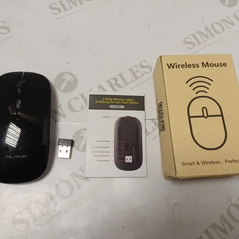 BOXED 2.4GHZ WIRELESS MOUSE WITH USB DONGLE AND INSTRUCTIONS