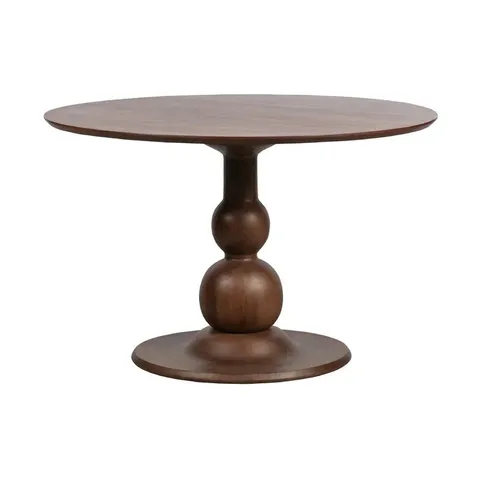 BOXED ROUND SOLID WOOD DINING TABLE (3 BOXES)