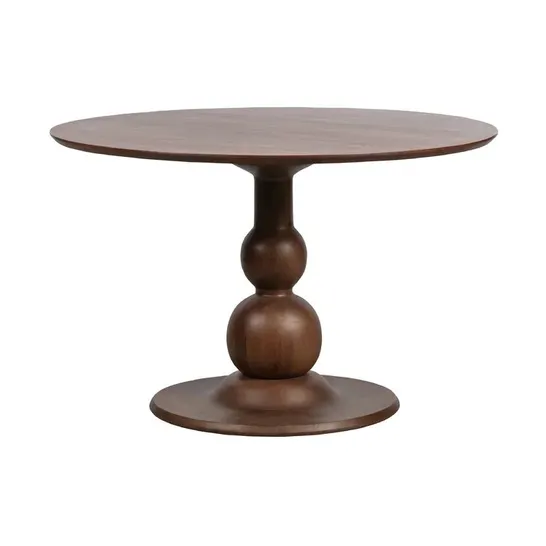 BOXED ROUND SOLID WOOD DINING TABLE (3 BOXES)