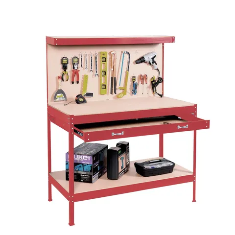 BOXED NEO RED WORKBENCH HEAVY-DUTY STEEL PEGBOARD DRAWER - RED 