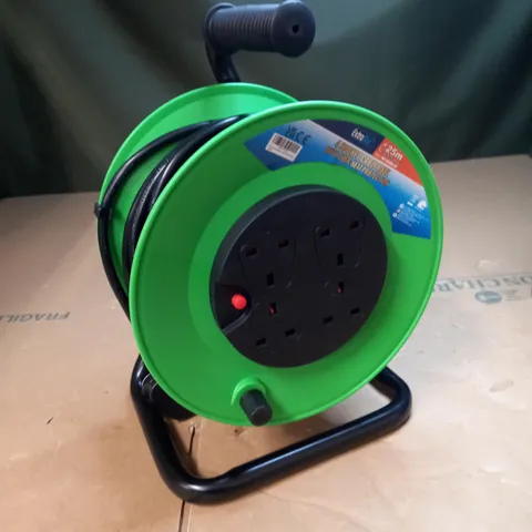 EXTRASTAR 240V 25M 4-SOCKET CABLE REEL WITH OVERHEATING PROTECTION 