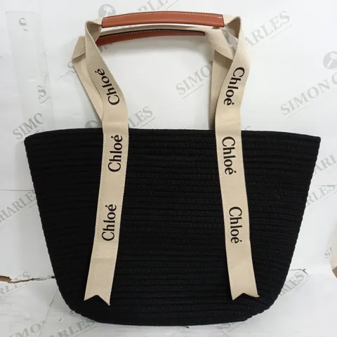 CHLOE BLACK BEACH HAND BAG 