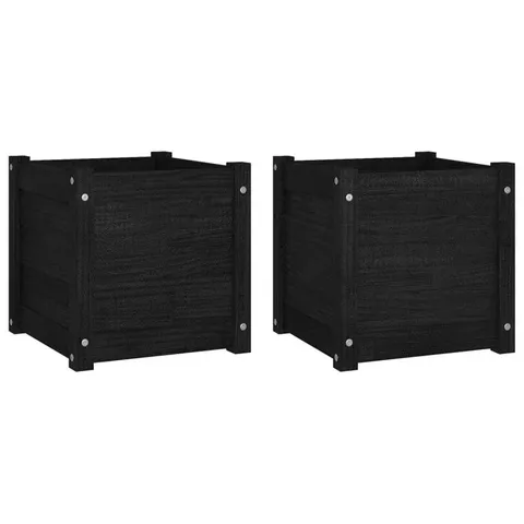 BOXED ALATEA WOOD PLANTER BOX - SET OF 2 (1 BOX)