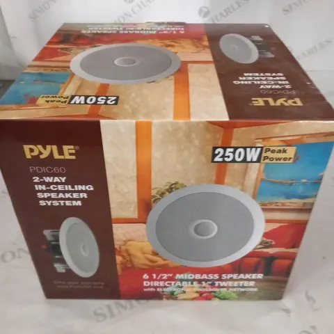 BOXED PYLE PDIC60 IN CEILING 2 WAY SPEAKER SYSTEM