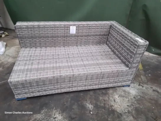 DESIGNER GREY RATTAN CORNER SOFA SECTION