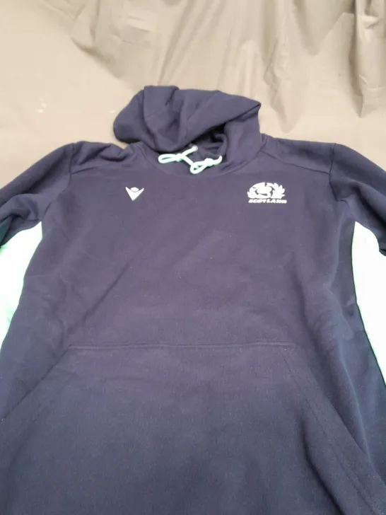 MACRON SCOTLAND HOODIE SWEATSHIRT IN NAVY - SIZE 3XL