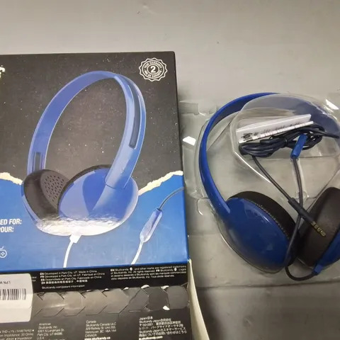 BOXED SKULLCANDY STIM WIRED HEADPHONES - BLUE