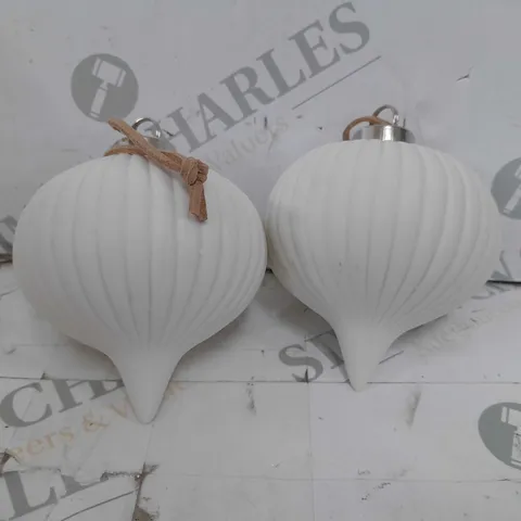 K BY KELLY HOPPEN SET OF PORCELAIN BAUBLES