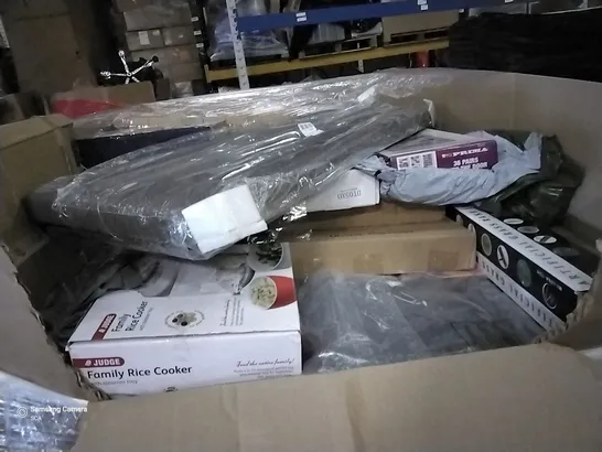 PALLET OF ASSORTED ITEMS INCLUDING CROYDEX TOILET SEAT, PIPISHELL TOILET SEAT, TOPSOLAR SOLAR PANEL KIT, RISING CUSHION, AZADX CHAIR MAT, JUDGE FAMILY RICE COOKER