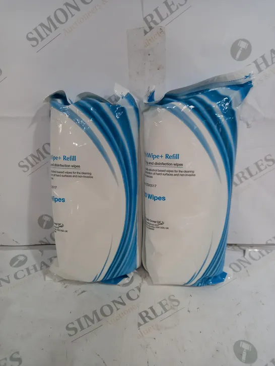 TWO BAGS OF 200 CLEANING AND DISINFECTION WIPES