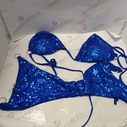 BRAND NEW 6 NAVY SEQUIN BIKINI AND BOTTOMS OF MULTIPLE SIZES 