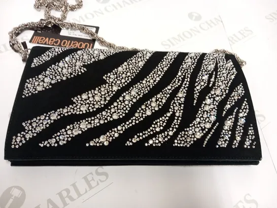 ROBERTO CAVALLI DIAMANTE ZEBRA PRINT BAG