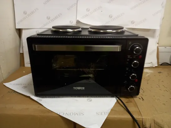 TOWER T14044 MINI OVEN WITH DUAL HOT PLATES