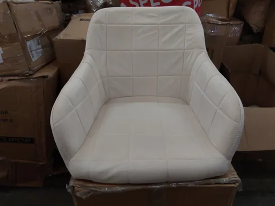 BOXED SET OF 2 CLIPOP CLARA CREAM VELVET CHAIRS (1 BOX)