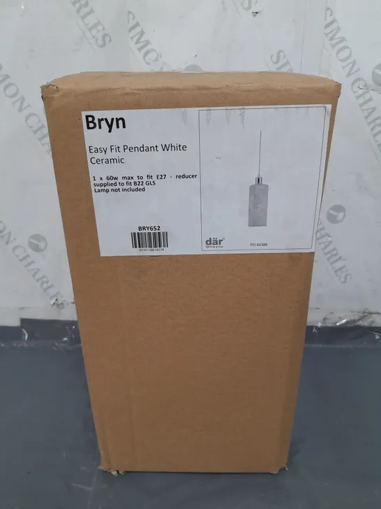 BRAND NEW BOXED DAR BRYN EASY FIT PENDANT WHITE CERAMIC (BRY652)