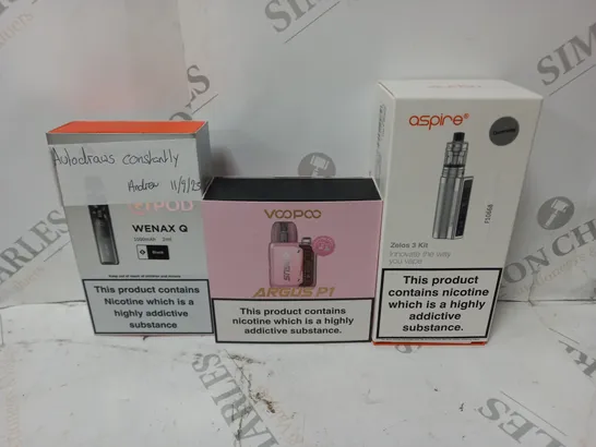 BOX OF APPROXIMATELY 20 ASSORTED E-CIGARETTES