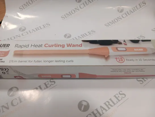 BOXED BAUER PROFESSIONAL RAPID HEAT CURLING WAND