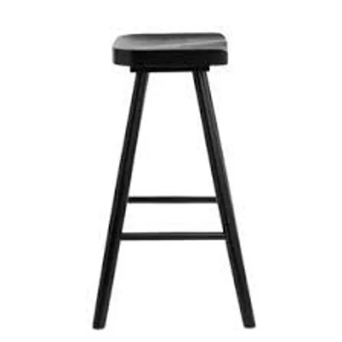 BOXED LOXWOOD STOOL IN BLACK 