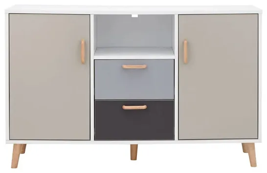 BRAND NEW BOX DELTA LARGE SIDEBOARD IN WOOD WHITE/GREY (2 BOXES)