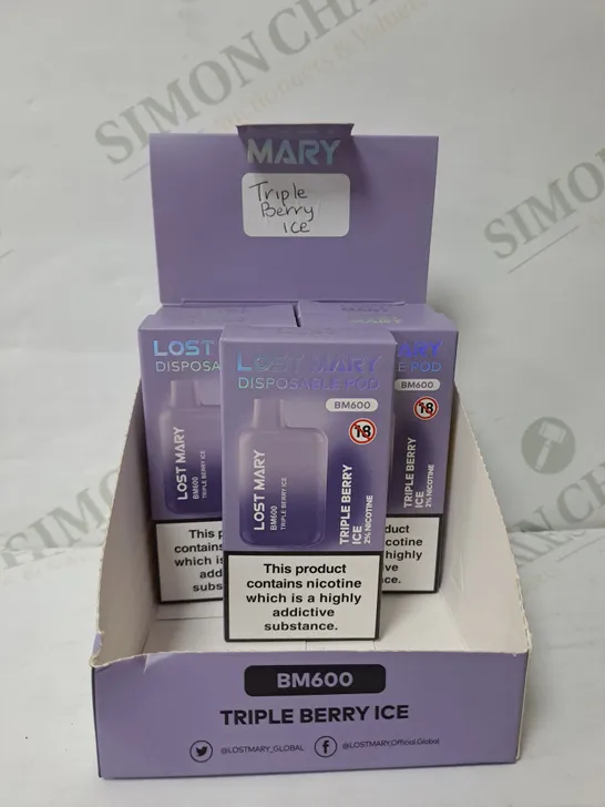BOX OF 5 LOST MARY DISPOSABLE POD TRIPLE BERRY ICE