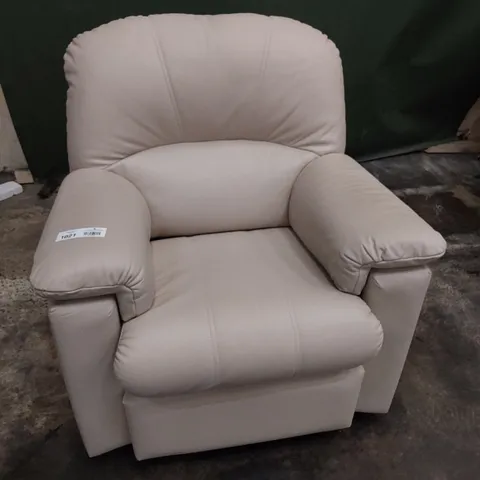 QUALITY BRITISH DESIGNER G PLAN EASY CHAIR CAMBRIDGE TAUPE LEATHER 