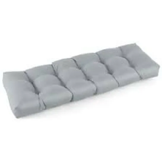 BOXED COSTWAY INDOOR OUTDOOR TUFTED BENCH CUSHION WITH SOFT PP COTTON - GREY