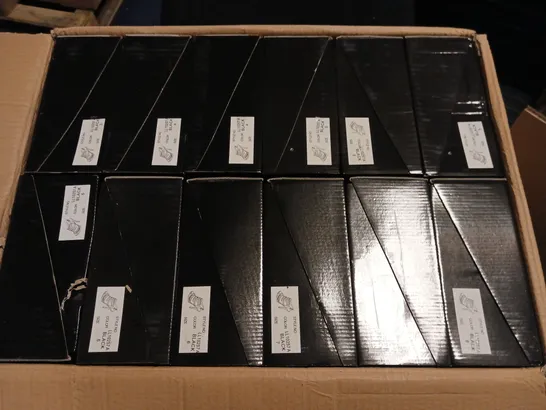 LOT OF 12 BOXED PAIRS OF GEMZ LONDON HEELED SHOES IN BLACK - VARIOUS SIZES 3/4/5/6/7/8