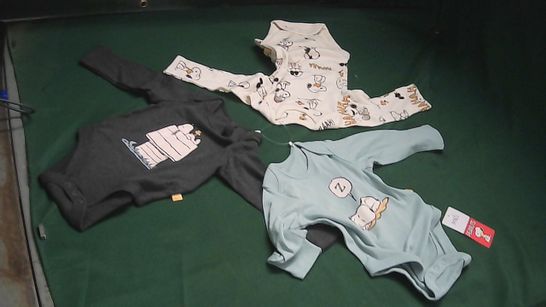 M&S PEANUTS 3 PIECE BABY GROW COLLECTION 3-6 MONTHS 