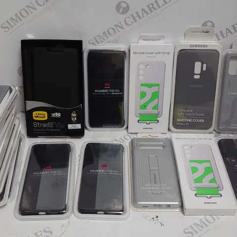 LOT OF 18 ASSORTED PHONE CASES TO INCLUDE SAMSUNG AND HUAWEI