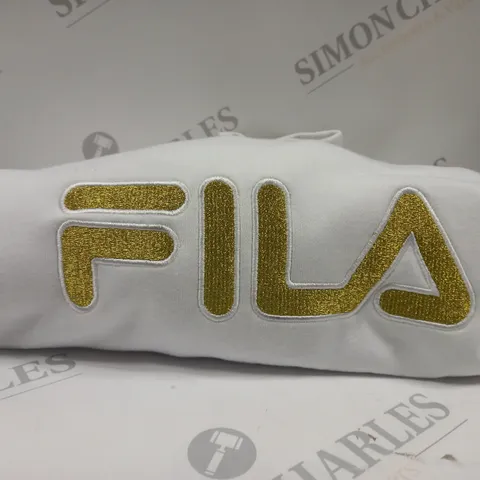 FILA JUMPER WHITE AND GOLD SIZE M 