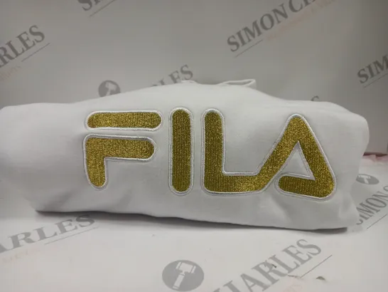 FILA JUMPER WHITE AND GOLD SIZE M 