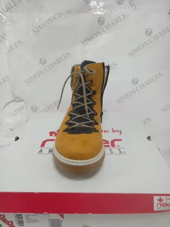 RIEKER LACE BOOT YELLOW - SIZE 7.5